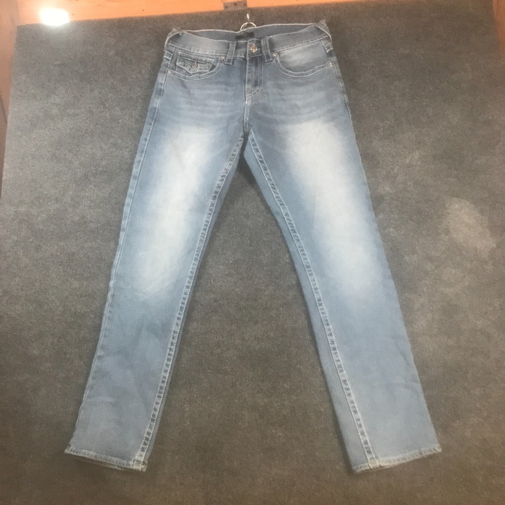 True Religion Geno Relaxed Slim Jeans Mens 29 (Fits 32x31.5) Blue Denim Cotton